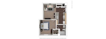 this is a 3d floor plan of a 2100 sq ft apartment