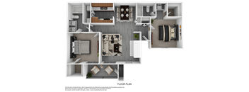 the floor plan of 448 sq ft