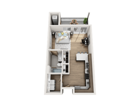 Studio Floor Plan at Lake Ridge, Prior Lake, MN
