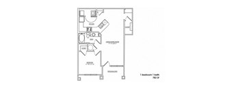 1 bed 1 bath C at Hurstbourne Estates Apartments, Louisville, KY, 40223