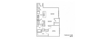 1 bed 1 bath D at Hurstbourne Estates Apartments, Louisville, KY
