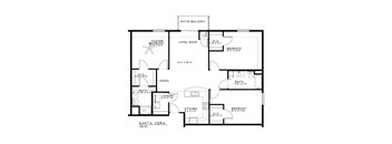 A black and white image of a Santa Vera floor plan.