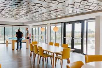 Clubhouse Dining at Hello Apartments, Minneapolis