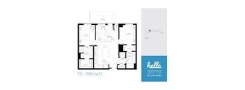 E5 Floor Plan at Hello Apartments, Minneapolis, MN