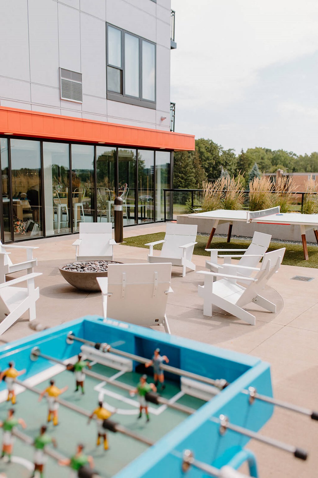 A foosball table at Hello Apartments, Minnesota, 55427