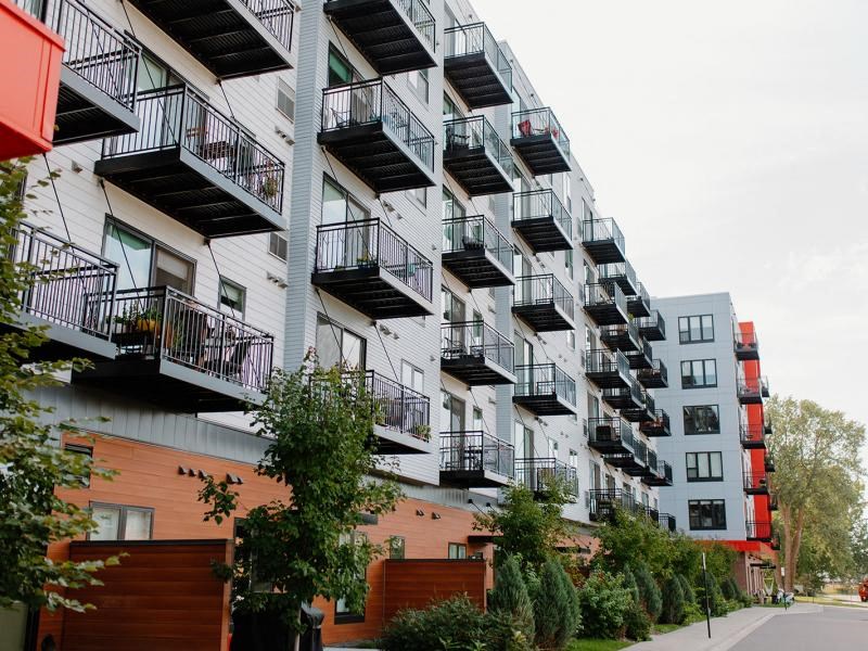 A modern apartment building  at Hello Apartments, Minneapolis, 55427