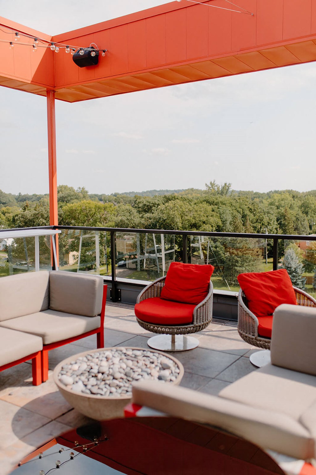 Rooftop Shaded Patio at Hello Apartments, Minneapolis