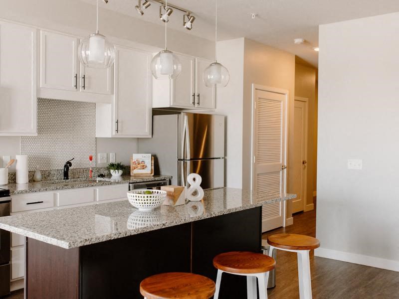 Island Kitchen at Hello Apartments, Minnesota