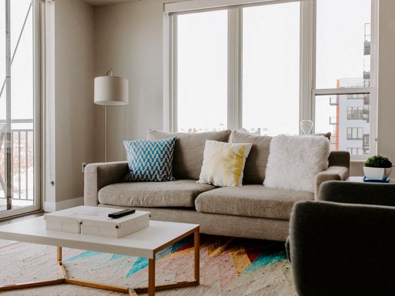 Modern Living Area at Hello Apartments, Minneapolis, MN, 55427