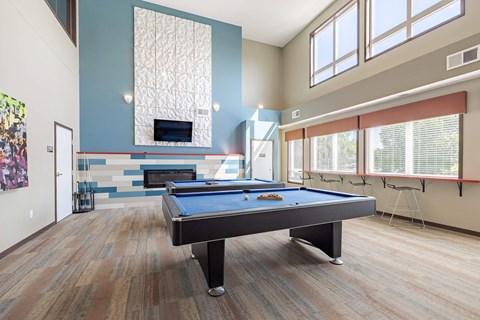 Billiards Table at The Cielo Apartments, Fridley