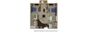 N Floor Plan at The Cielo Apartments, Minnesota, 55432