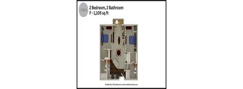 F Floor Plan at The Cielo Apartments, Fridley, Minnesota