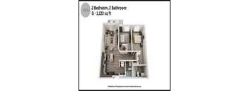 G Floor Plan at The Cielo Apartments, Fridley, MN, 55432