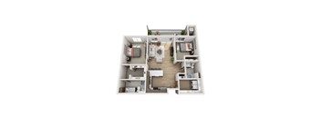 2 Bed 2 Bath Floor Plan at Lake Ridge, Minnesota, 55379