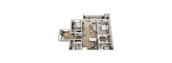 2 Bedroom with Den Floor Plan at Lake Ridge, Prior Lake, MN