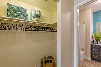 a bedroom with a bunk bed and a closet with a mirror The Beckstead, South Jordan, UT, 84095