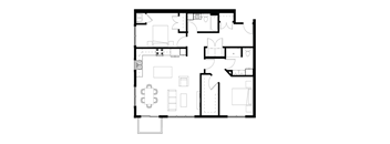 2 bed 2 bath E at The Hendrickson Apartments, Minnesota