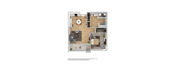 1 Bedroom Floor Plan at Lofts at Innovation Center, Richland, WA 99354 