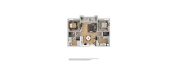 2 Bed Floor Plan at Lofts at Innovation Center, Richland 