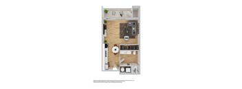 Studio Floor Plan at Lofts at Innovation Center, Washington, 99354