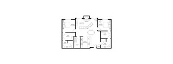 B8 Floor Plan at Grand Gateway, St Cloud, MN 56301