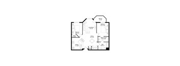 B1R Floor Plan at Regency Park, St Cloud