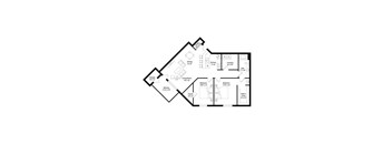 B6R Floor Plan at Regency Park, St Cloud, 56304