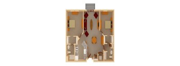 B1 Floor Plan at The Ponds at Heritage Place, Minnesota, 56377