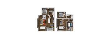 A black and white image of a floor plan of a house.