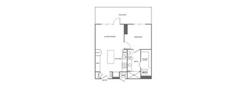 1 bed 1 bath, 723 square feet