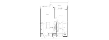 1 bed 1 bath, 797 square feet