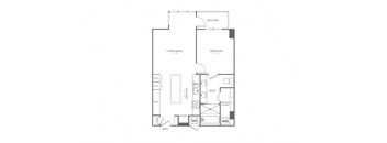 1 bed 1 bath, 922 square feet