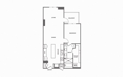 1 bed 1 bath, 1171 square feet