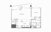 1 bed 1.5 bath, 1069 square feet