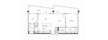 1 bed 2 bath, 1181 square feet