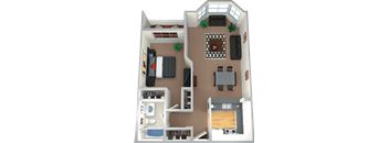 a floor plan of a house with a bedroom and a living room