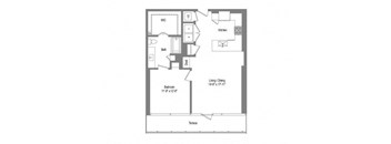 a floor plan of a small apartment