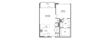 a floor plan of a small apartment