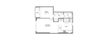 2 bedroom floor plan | luxury apartments in brookhaven ga | the mille brook