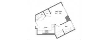 a floor plan of a small apartment