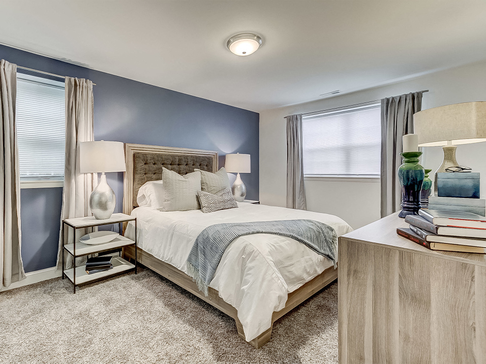 Master Bedroom at Kenilworth at Perring Park Apartments, Parkville, Maryland