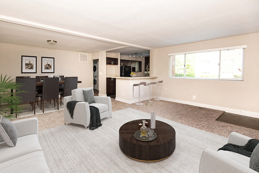 Stevenson Lane Renovated Living Area01 at Stevenson Lane Apartments, Towson