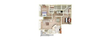 Hunter Classic 2 bedroom 1 bathroom at Fortress Grove, Murfreesboro, 37128