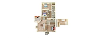 Smithfield Classic 3 Bed 3 Bath Floor Plan at Fortress Grove, Murfreesboro, Tennessee