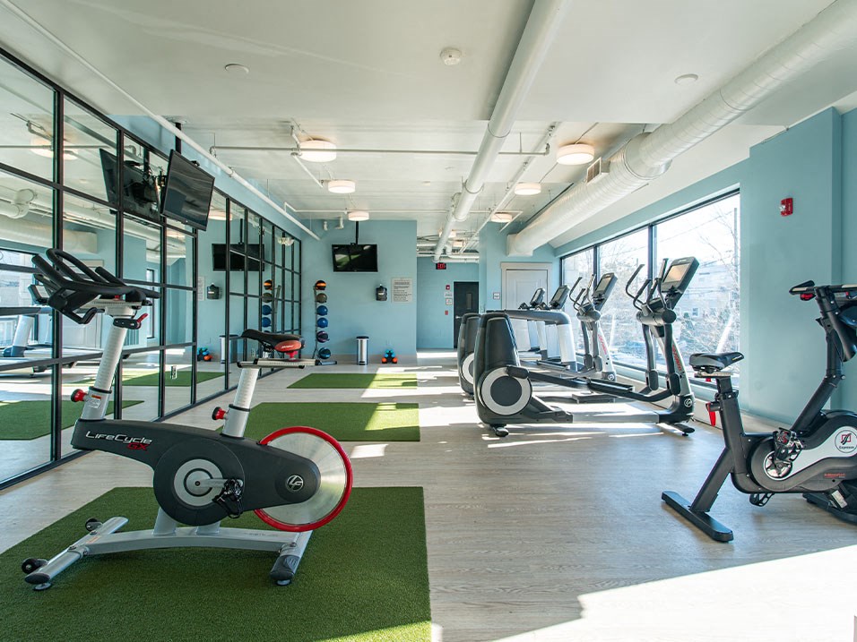 Fitness Center Fitness Center at St. Marys Square Apartments, Raleigh