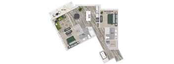 B5 Floor Plan at The Apartments at St. Marys, North Carolina