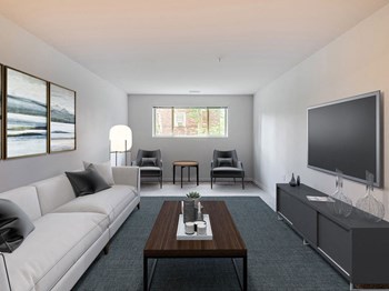 Renovated Living Room Renovated Living Room at Cardiff Hall Apartments, Towson, Maryland - Photo Gallery 3
