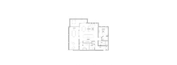 A1 1012 sqft 1X1 with den at St Mary's Square North Apartments, Raleigh, NC