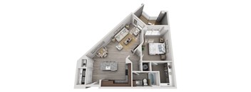 A4 Floorplan | 844 Sq. Ft. at Elevate at Brighton Park, Summerville, SC