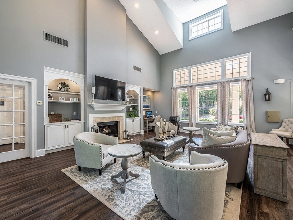 Clubhouse Seating Area at The Village Apartments, Raleigh